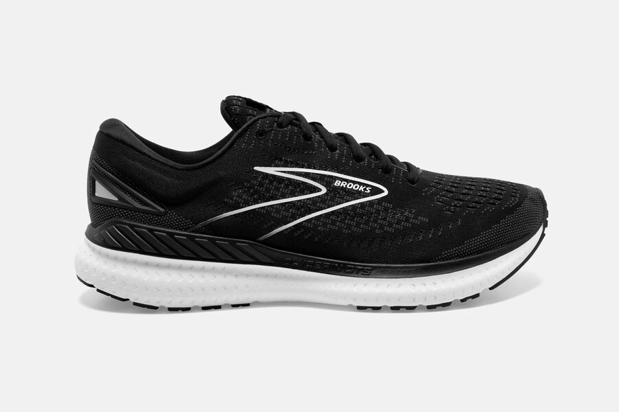 Brooks Glycerin GTS 19 Road Running Shoes - Mens - Black/White - EH6087325